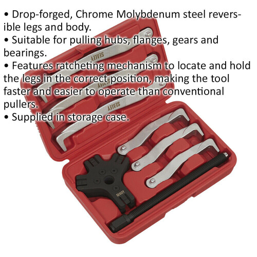 Loops 8 Piece Twin / Triple Leg Puller Set - Fast Action - Reversible - Chromoly Steel 1