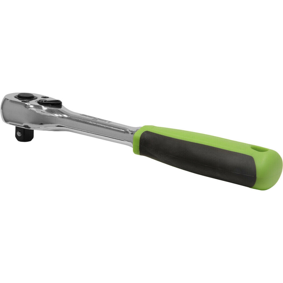 72-Tooth Flip Reverse Ratchet Wrench - 3/8 Inch Sq Drive - Pear-Head Design 5056581902436