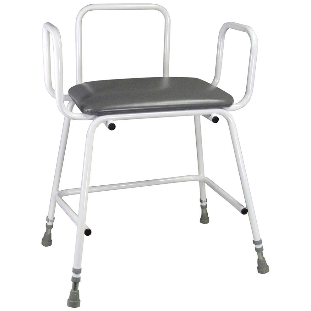 Loops Bariatric Perching Stool With Arms - Adjustble Height - 254Kg Weight Limit
