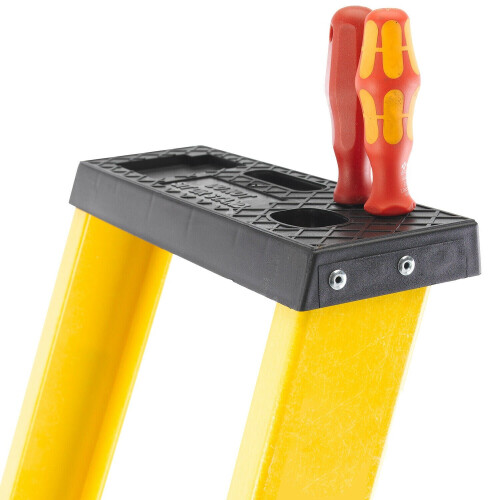 Loops 0.9m FIBREGLASS Platform Step Ladders 4 Tread Professional Lightweight Steps 2