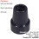 Loops Black Replacement Walking Stick Ferrule - 20mm Anti-Slip Durable Rubber Tip 2