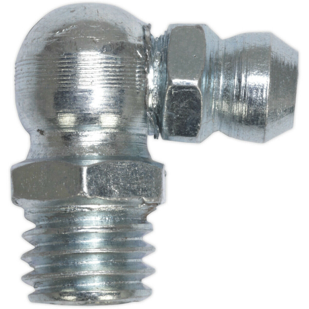 25 PACK 90 Degree Angled Grease Nipple Fitting - 1/4" BSP Gas Imperial Thread-image-OPC-P8WKF25-NEW