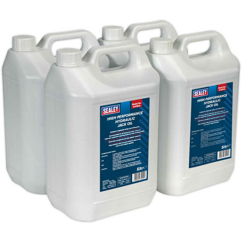 Loops 12 Pk 5L Hydraulic Jack Oil - For Trolley & Bottle Jacks - Jack & Lifting Oil