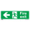 Loops 10x FIRE EXIT (LEFT) Health & Safety Sign - Rigid Plastic 300 x 100mm Warning 1