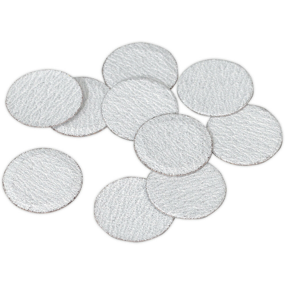 10 PACK - 50mm Hook & Loop Mini Sanding Discs - 120 Grit Aluminium Oxide Sheet