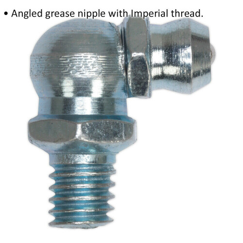 Loops 25 PACK 90 Degree Angled Grease Nipple Fitting - 1/8" BSP Gas Imperial Thread 1