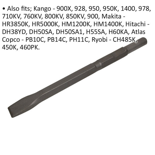 Loops 35 x 375mm Impact Chisel - Kango 900 - Demolition Breaker Steel Chisel 1