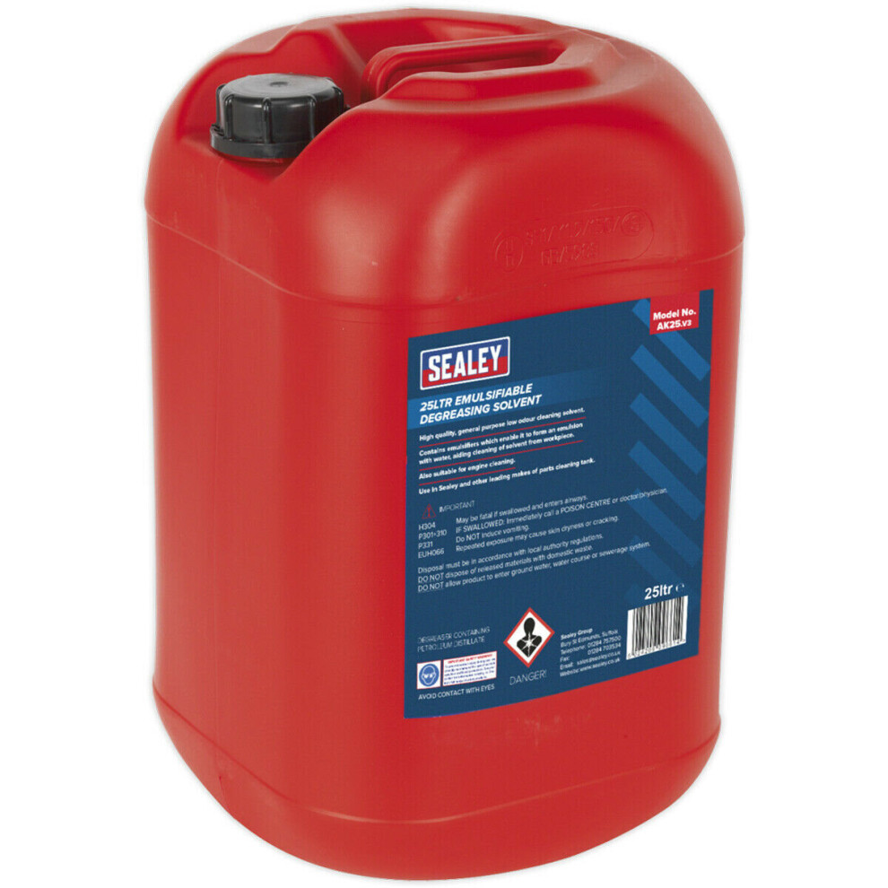 Loops 25L Emulsifiable Degreasing Solvent - Suitable For Engine Cleaning - Low Odour