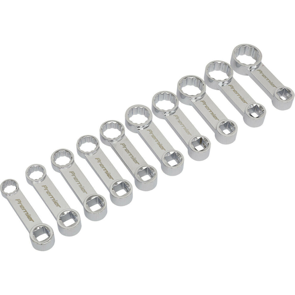 10pc Torque Wrench Spanner Adapter Set - 3/8" Square Drive - 12 Pt Metric Socket