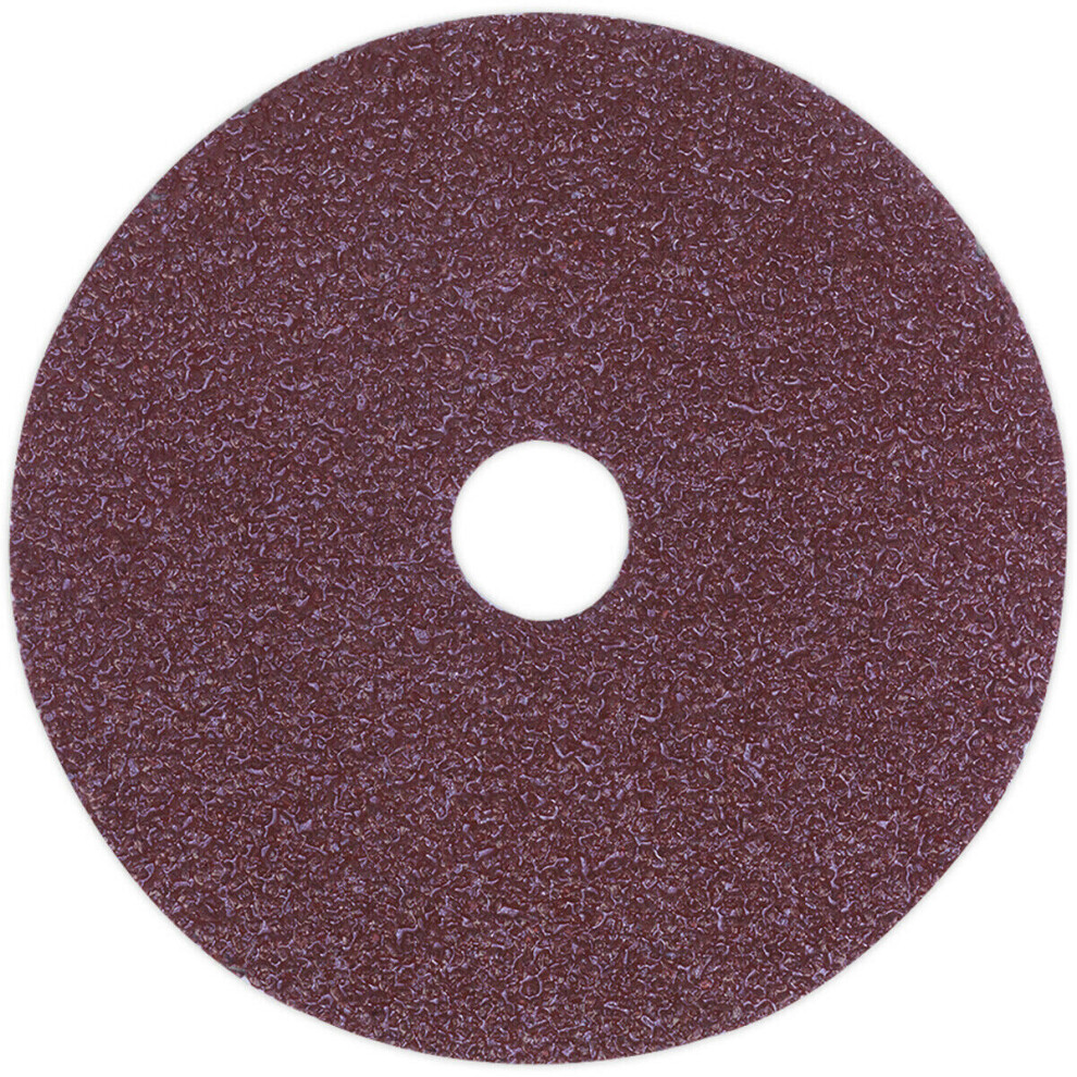 25 PACK - 100mm Fibre Backed Sanding Discs - 36 Grit Aluminium Oxide Round Sheet