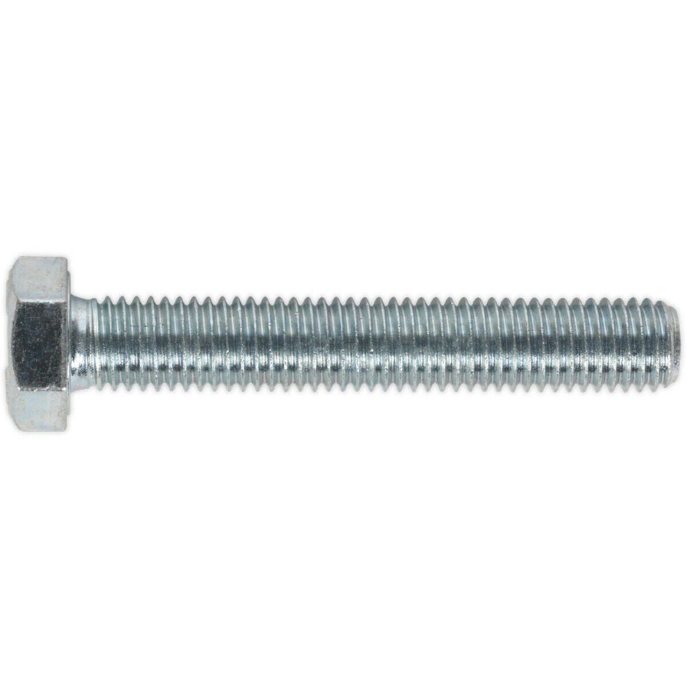 10 PACK HT Setscrew - M12 x 75mm - Grade 8.8 Zinc - Fully Threaded - DIN 933