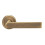 Loops 4x PAIR Flat Rectangular Bar Handle on Round Rose Concealed Fix Antique Brass 3