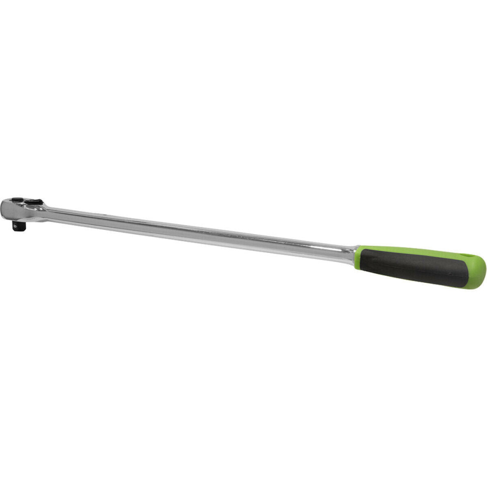 Extra Long 72-Tooth Flip Reverse Ratchet Wrench - 3/8 Inch Sq Drive - Pear Head