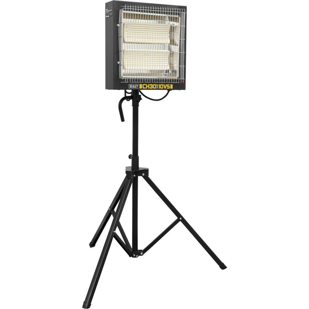 Ceramic Heater with Tripod Stand - 1200 to 2400W - Instant Heat - Remote Control