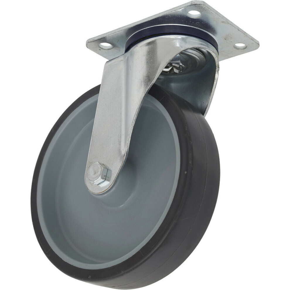 75Mm Thermoplastic Swivel Castor Wheel - Hard Pp Core - 25Mm Tread - Offset 5056581914712