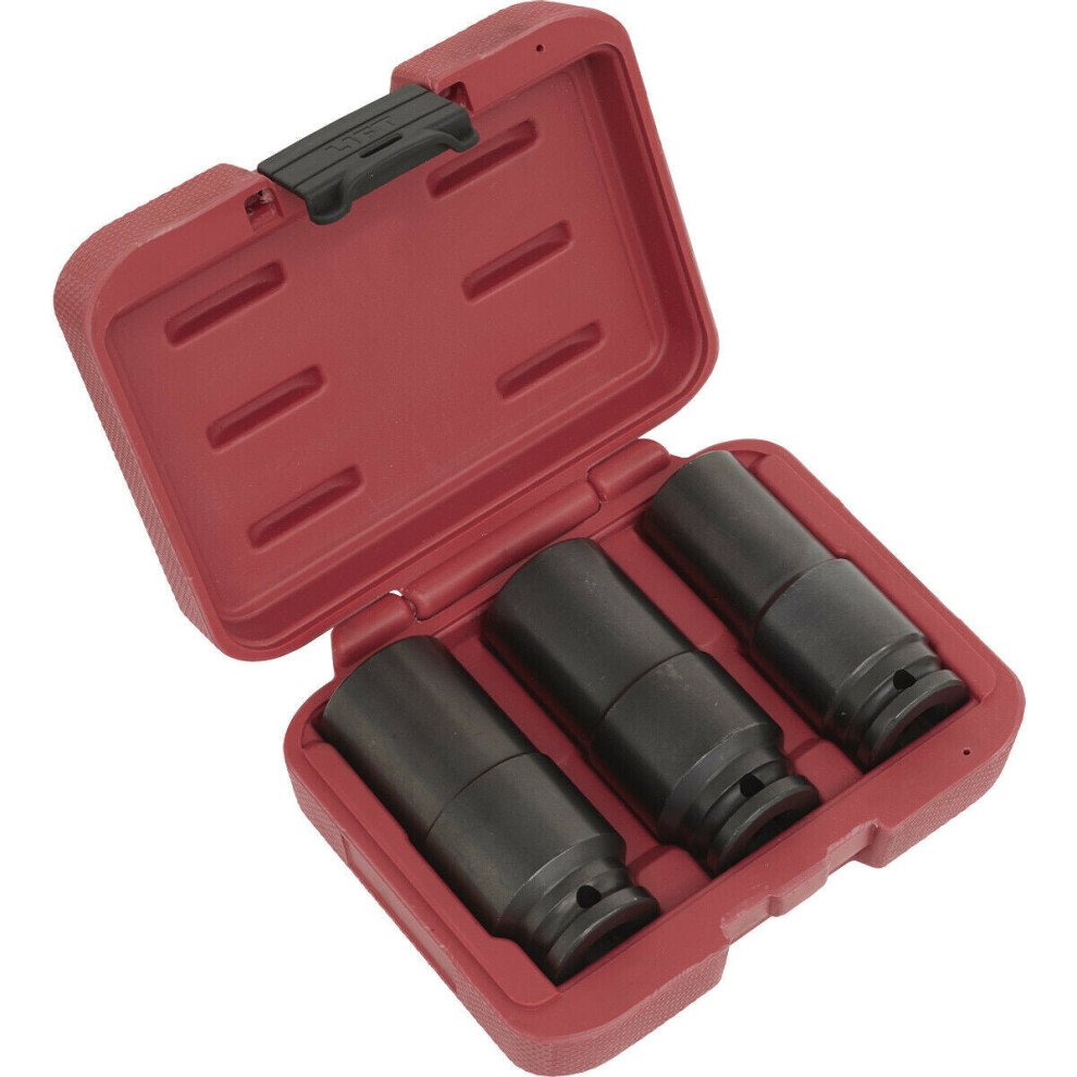 Loops 3 Pack - 17Mm 19Mm 21Mm Counter Weighted Impact Socket Set - 1/2" Square Drive