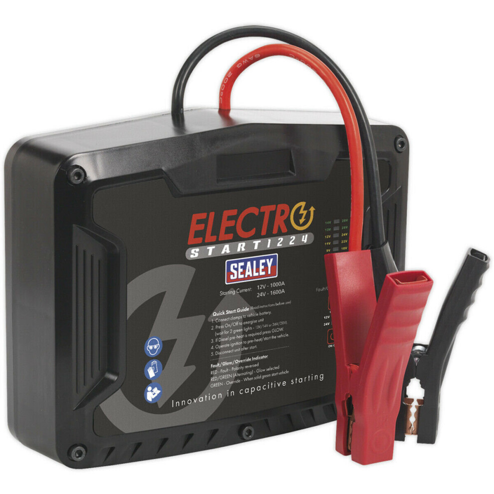 12 / 24 Volt Batteryless Jump Starter - 1000 - 1600A Output - Car Power Starter