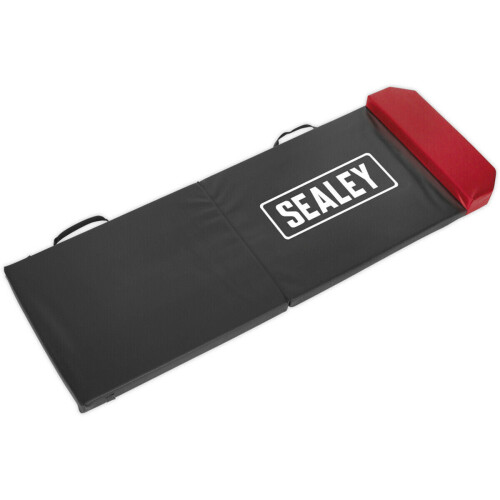 Loops Folding Mechanics Mat with Headrest - Highly Portable - Fold Away Design