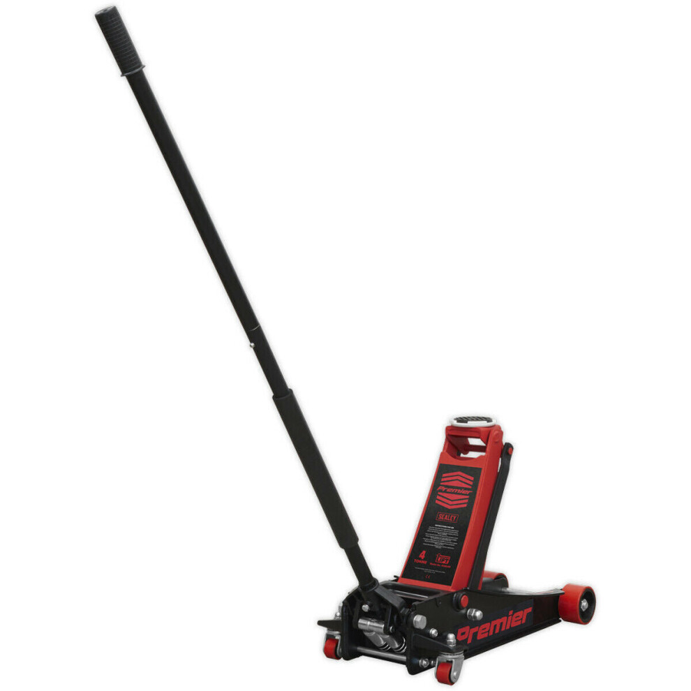 Hydraulic Trolley Jack - 4000kg Limit - Twin Piston - 533mm Max Height - Red