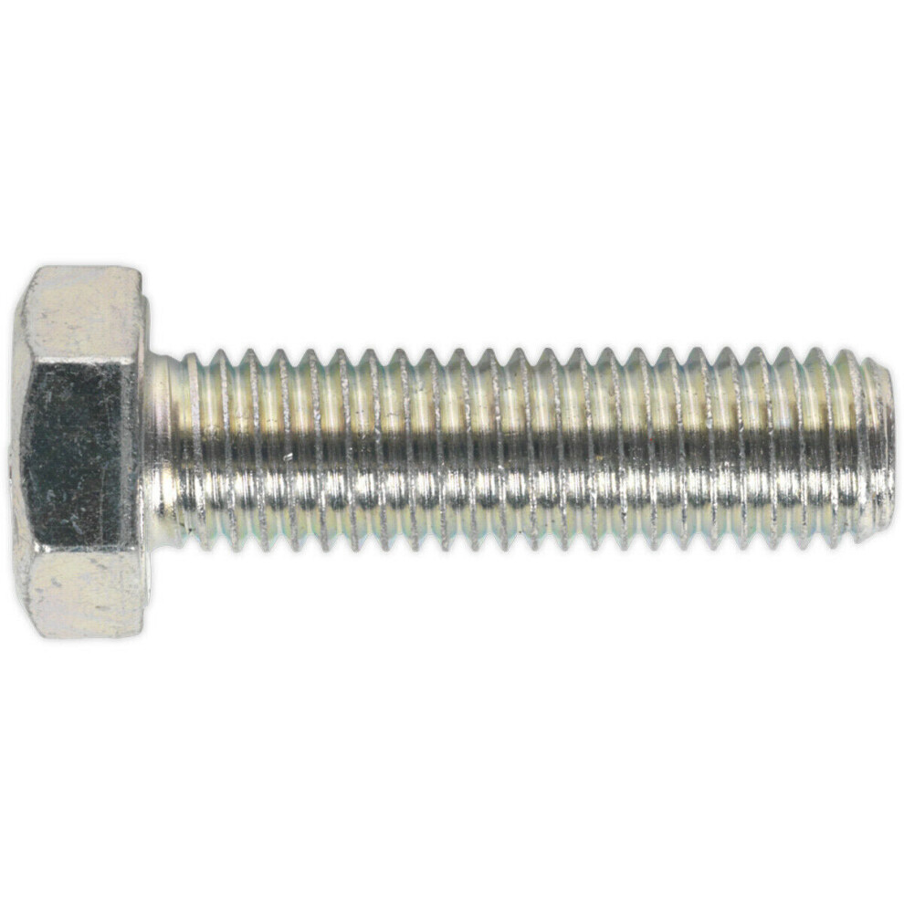 10 PACK HT Setscrew - M14 x 50mm - Grade 8.8 Zinc - Fully Threaded - DIN 933