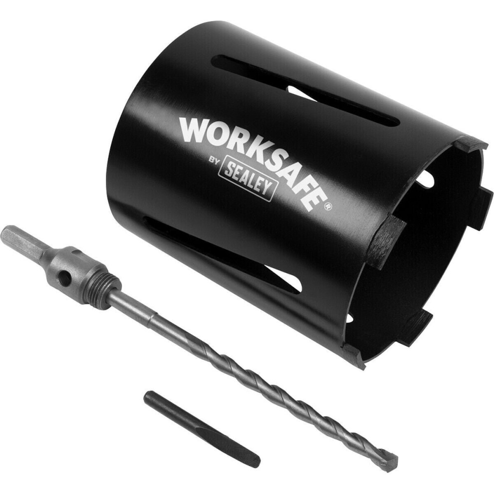 127mm x 150mm - Dry Diamond Core Drill Hole Saw - Hex Drive Adaptor - Drill Bit