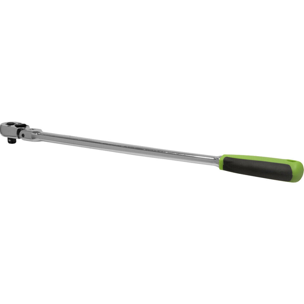 Extra Long 72-Tooth Flip Reverse Ratchet Wrench - 3/8 Inch Sq Drive - Flexi-Head 5056581902504