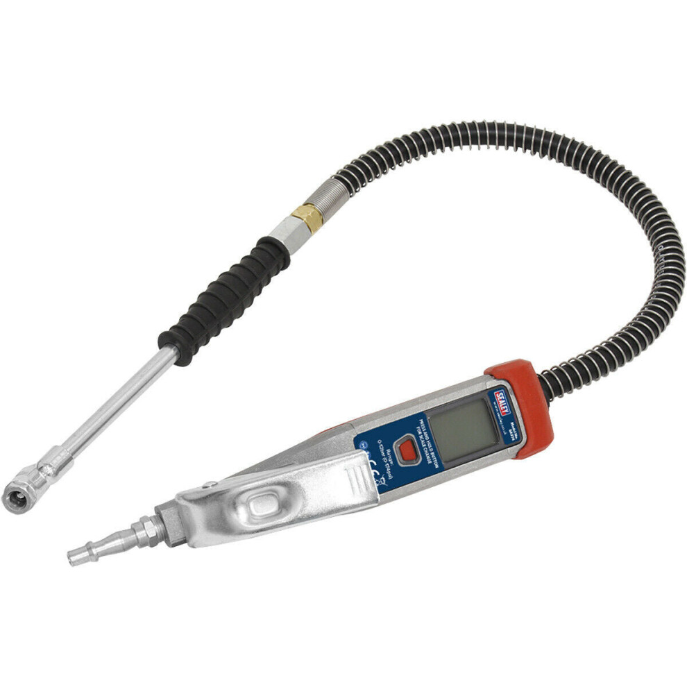 Premium DIGITAL Tyre Inflator - Twin Push-On Chuck - 240mm Arm & 0.5m Hose