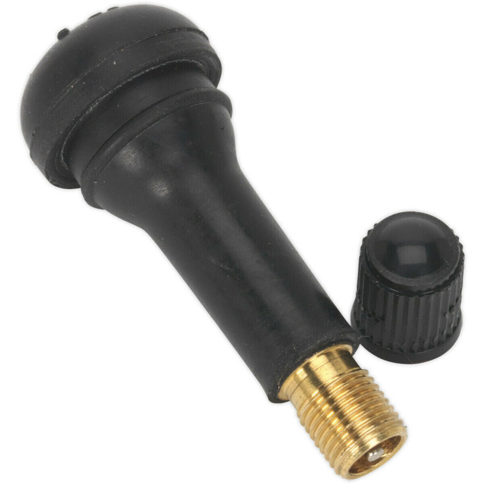 100 PK Snap-in Tubeless Tyre Valve TR412 - 38mm Length - Replacement Valve