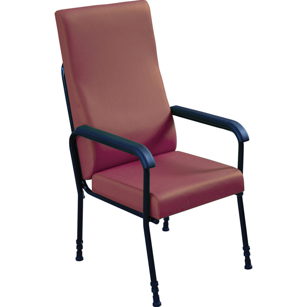 Loops Height Adjustable Ergonomic Lounge Chair - High Backed - Upholstery Brown