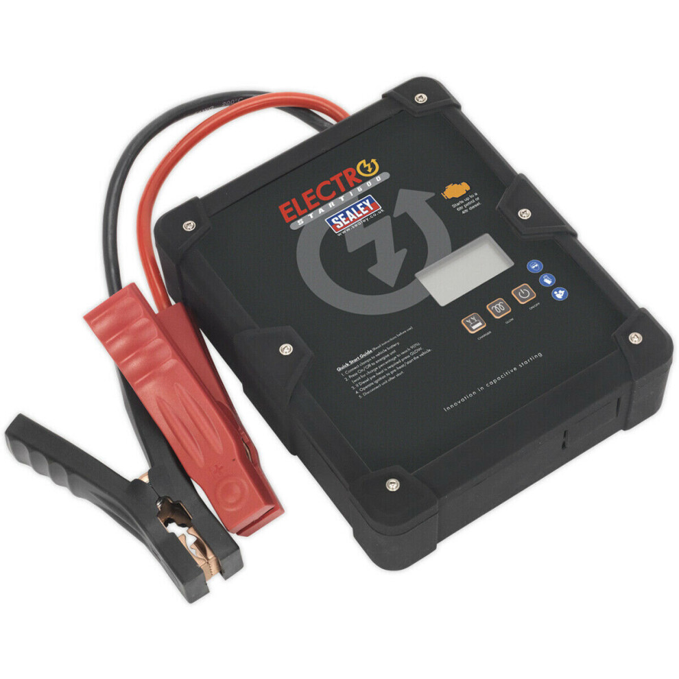 12 Volt Batteryless Jump Starter - 1600A Output - Compact Car Jump Start Tool