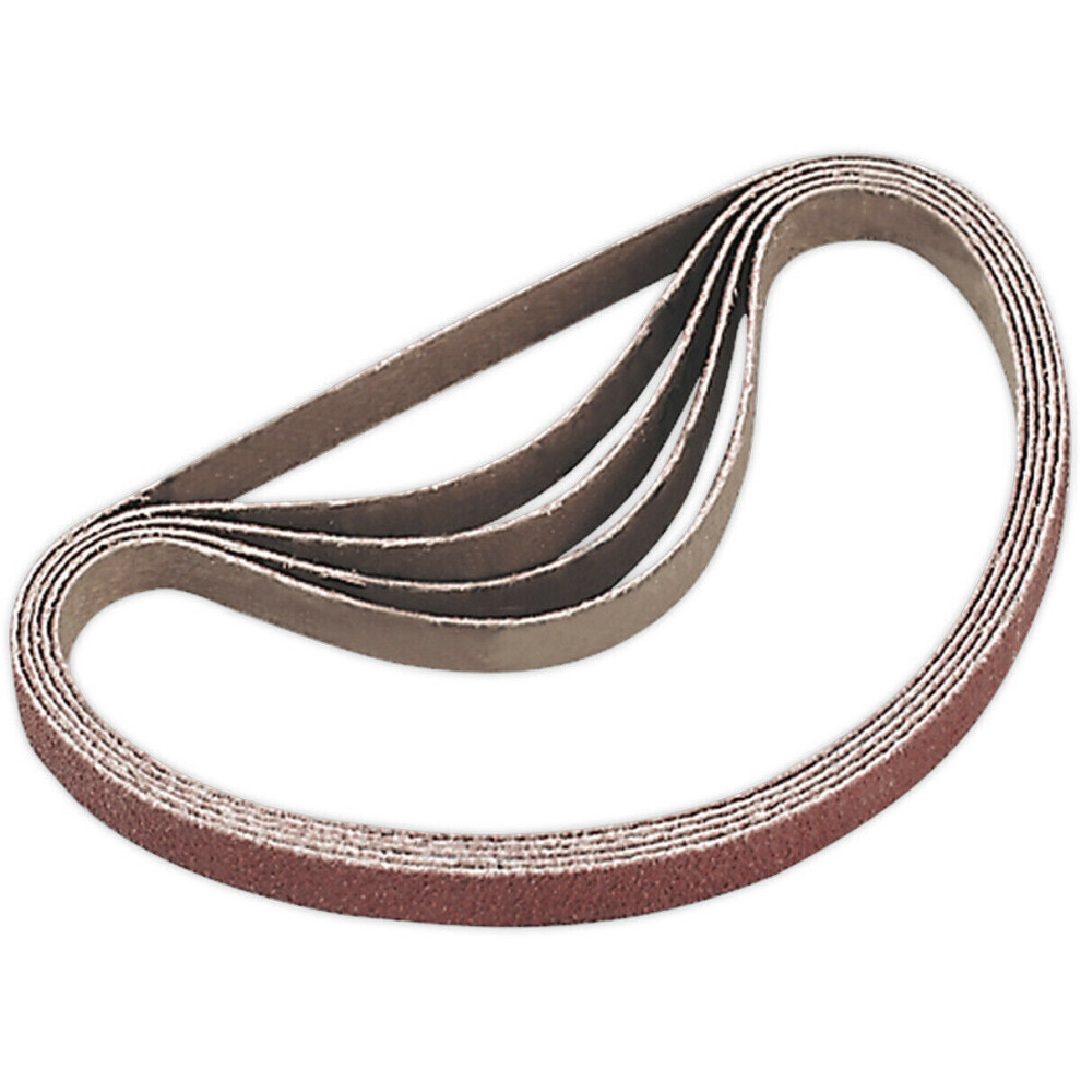 Loops 5 Pack - 10Mm X 330Mm Sanding Belts - 60 Grit Aluminium Oxide Slim Detail Loop