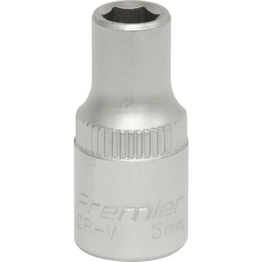 5mm Forged Steel Drive Socket - 1/4" Square Drive - Chrome Vanadium Socket