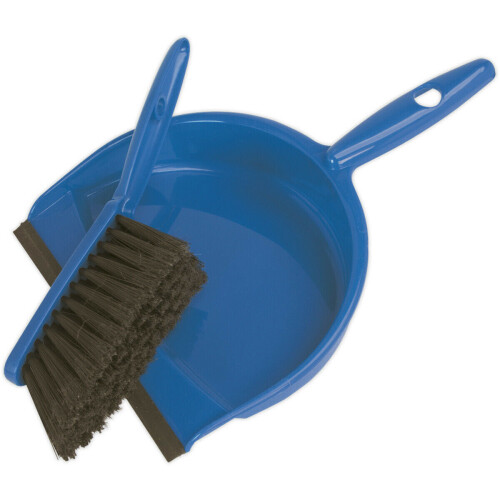 Loops Composite Dustpan & Brush Set - Long-Life Bristles - Rubber Squeegee Edge 2