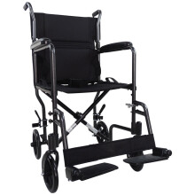 Compact Attendant Propelled Lightweight Aluminium Transit Wheelchair - Hammered