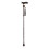 Loops Black Extendable Walking Stick with Plastic Handle - Engraved Pattern - Foldable 1