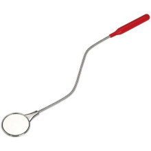485mm Flexible Steel Shaft Inspection Mirror - Round 60mm Mirror - Rubber Grip
