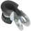 Loops 25 PACK Rubber Lined P-Clip - Zinc Plated - 5mm Diameter - Pipe Hose Cable Clip 3