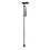 Loops Black Extendable Walking Stick with Plastic Handle - Engraved Pattern - Foldable 4