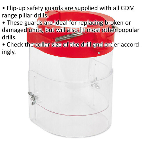 Loops Drill Press Safety Guard - 92mm Collar - Pillar Drill Protective Guard 1