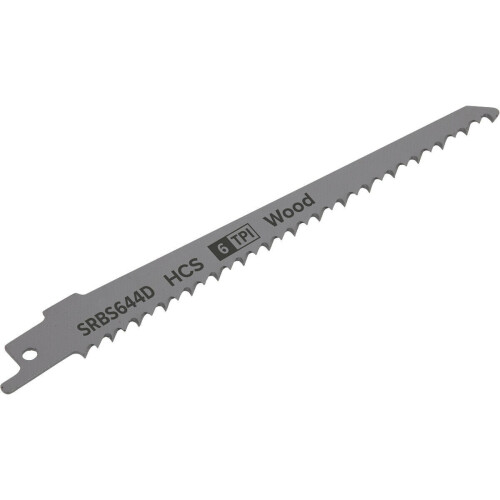 Loops 5 PACK 150mm HCS Reciprocating Saw Blade - 6 TPI - Milled Side Set Teeth