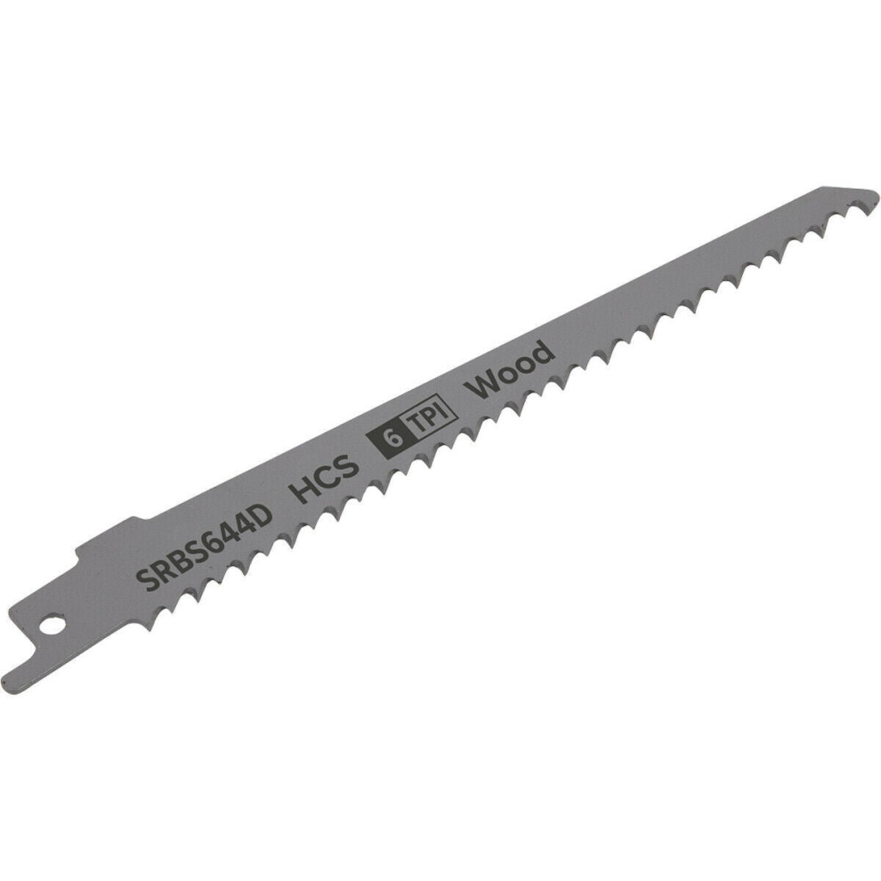 5 PACK 150mm HCS Reciprocating Saw Blade - 6 TPI - Milled Side Set Teeth