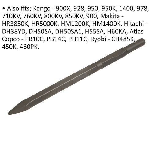 Loops 375mm Impact Breaker Point - Kango 900 - Demolition Hammer Chisel Point 1