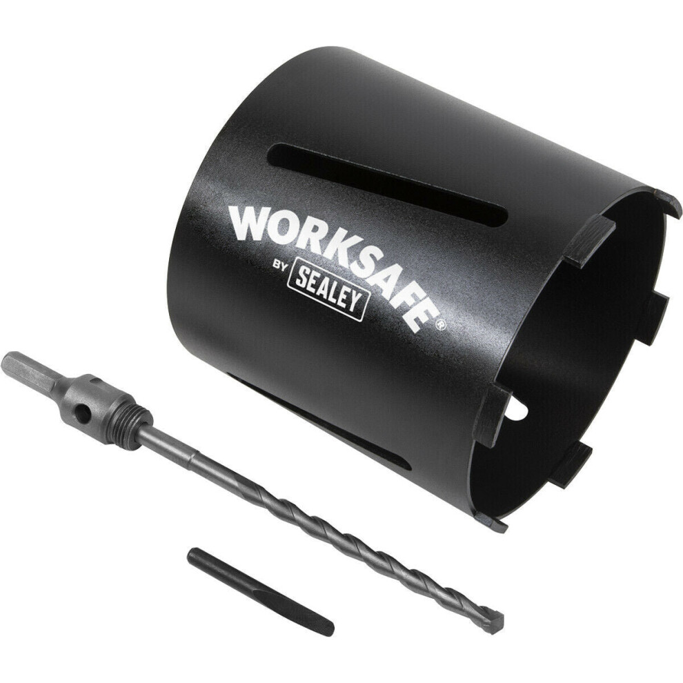 150mm x 150mm - Dry Diamond Core Drill Hole Saw - Hex Drive Adaptor - Drill Bit