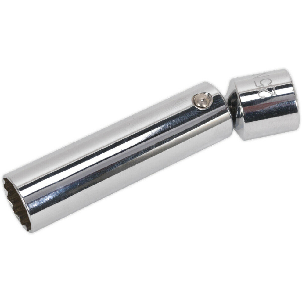 14mm 12-Point Spark Plug Socket - Universal Joint - 3/8" Sq Drive - Magnetic