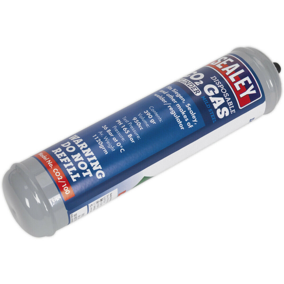 Loops 390G Disposable Carbon Dioxide Gas Cylinder - Mobile Mig Welding Co2 Cannister