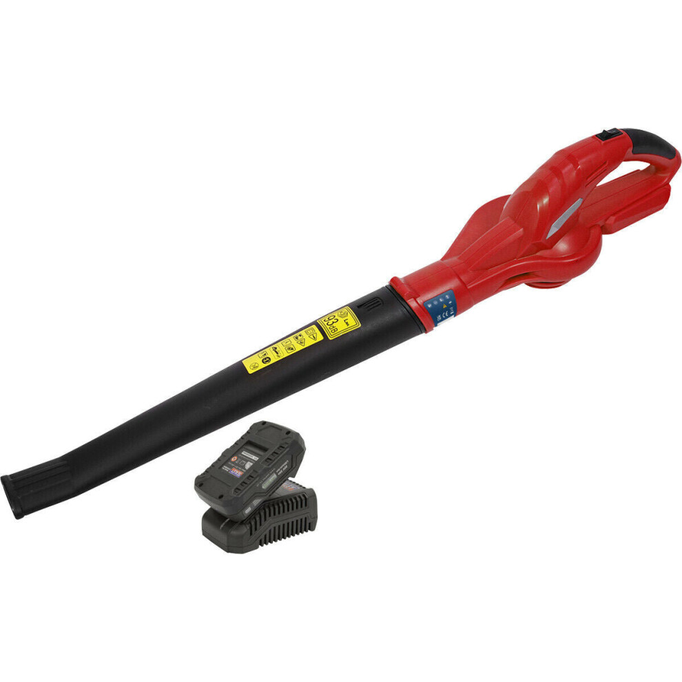 Loops 20V Lightweight Cordless Leaf Blower - 2Ah Lithium-Ion Battery & Battery Charger