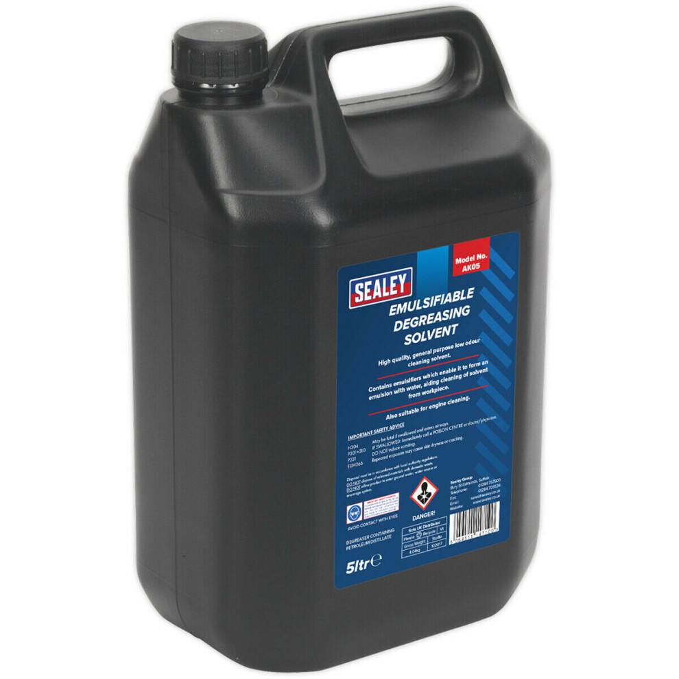 5L Emulsifiable Degreasing Solvent - Suitable For Engine Cleaning - Low Odour 5056524240618