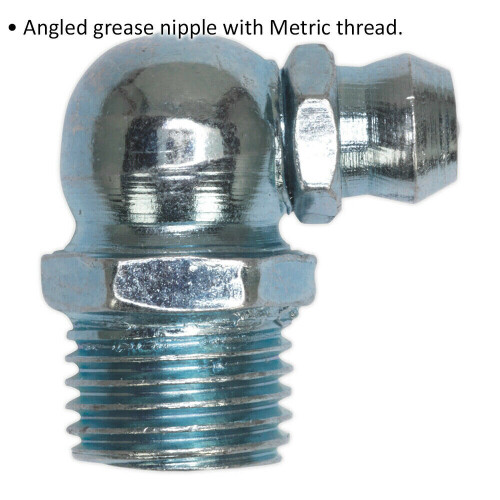 Loops 25 PACK 90 Degree Angled Grease Nipple Fitting - M10 x 1mm Metric Thread 1