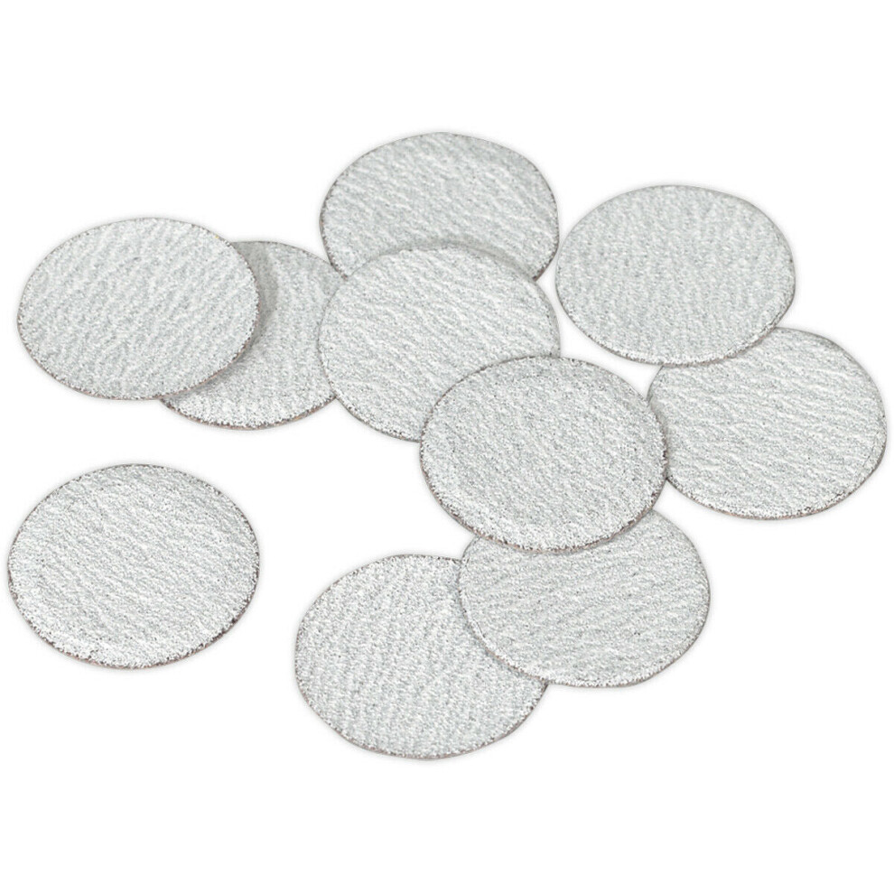 10 PACK - 75mm Hook & Loop Mini Sanding Discs - 80 Grit Aluminium Oxide Sheet