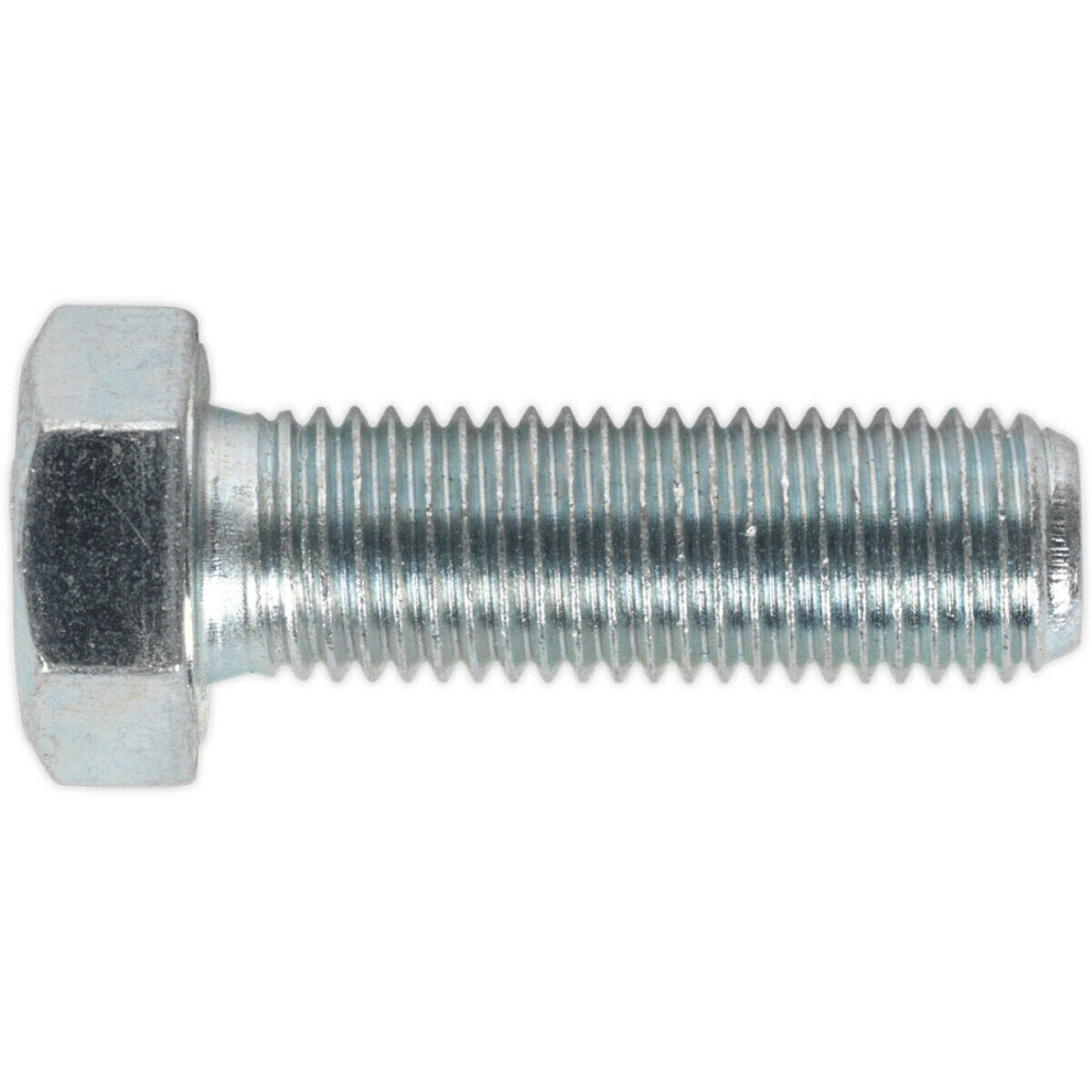 10 PACK HT Setscrew - M16 x 50mm - Grade 8.8 Zinc - Fully Threaded - DIN 933